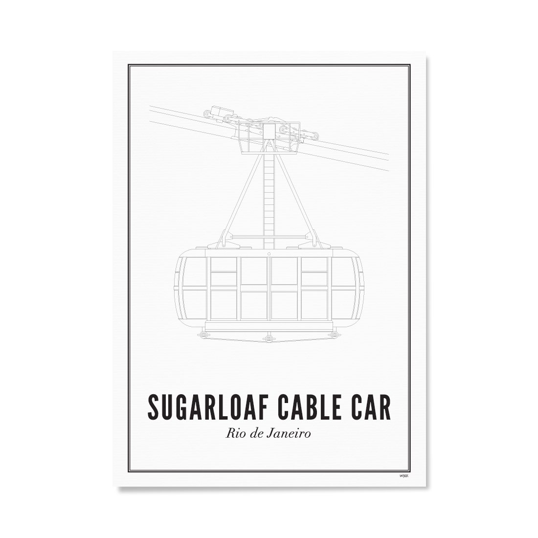 Poster von Rio de Janeiro - Sugarloaf Cable car | WIJCK.